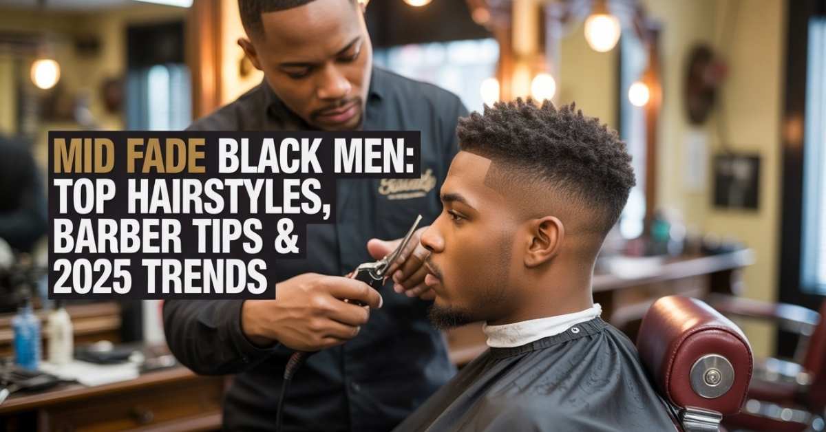Mid Fade Black Men