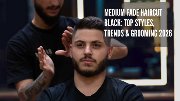 Medium Fade Haircut Black