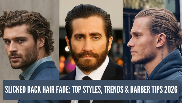 Slicked Back Hair Fade